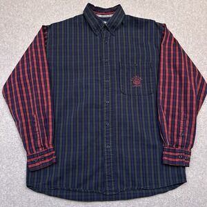 Vintage Wrangler Extreme Sport Button Down Shirt Mens Medium Striped Multicolor